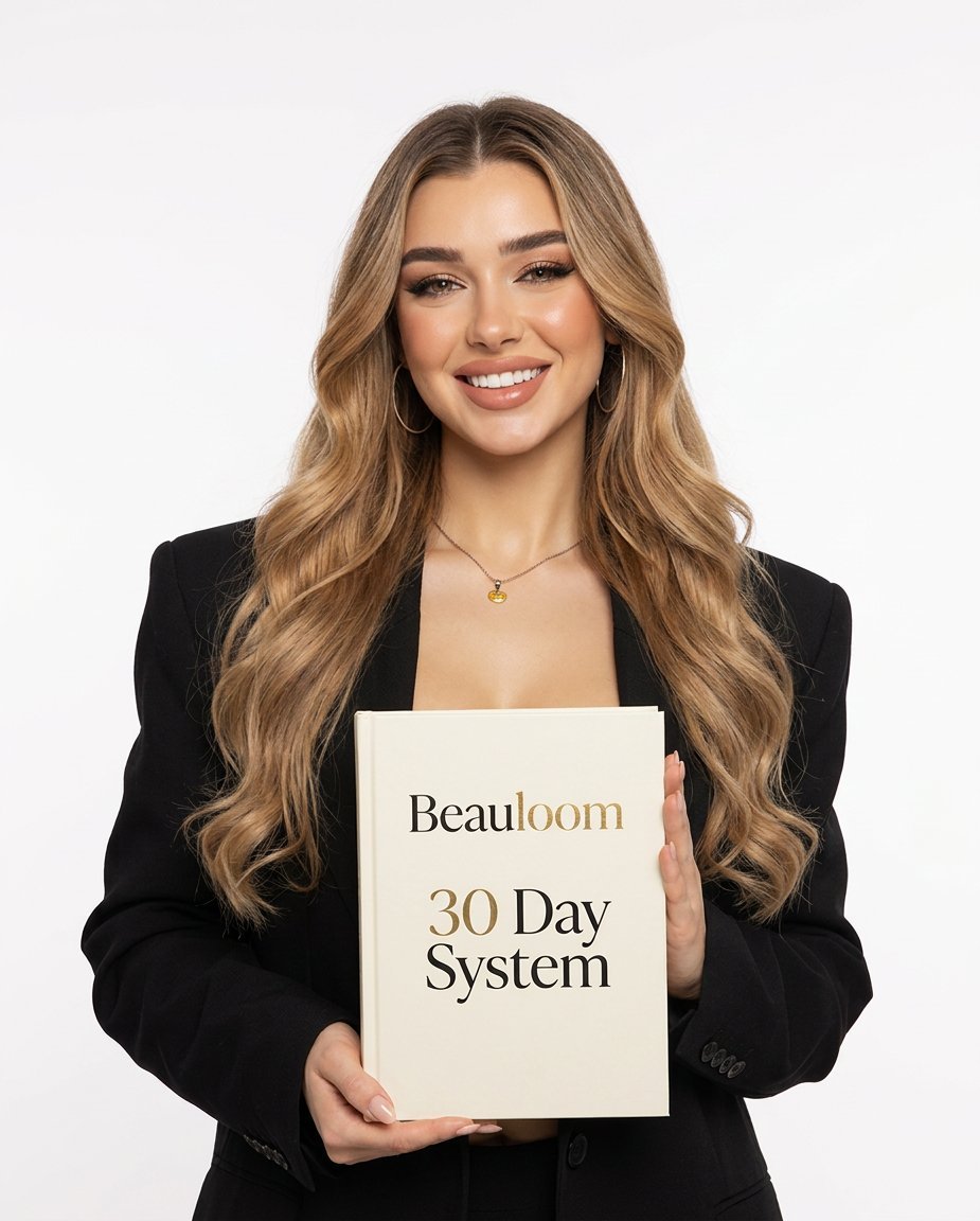 Woman journaling with the 30-Day System planner